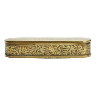Dutch Engraved Brass Snuffbox, 1700 For Sale