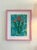 Unique, one of a kind and original Ebru flower paintings with a marbled background by artist, ByMelvin.