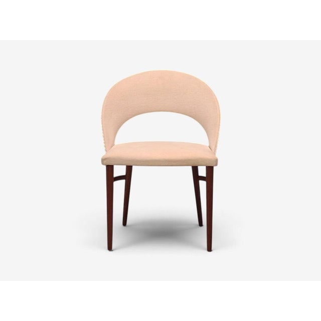 1960s Bertil Fridhagen, Swedish Modern, Vanity Chair, Wood, Upholstery, Sweden, 1960s For Sale - Image 5 of 12