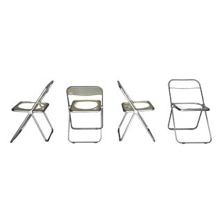 Italian Modern Plia Chairs by Giancarlo Piretti for Anonymous Castelli, 1970s, Set of 4 For Sale