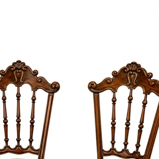 Romantic Chairs in Wood, Set of 4 For Sale - Image 4 of 6
