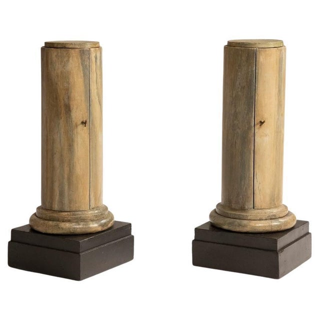 Vintage Empire-Style Column Cabinets from Lombard, 1960s, Set of 2 For Sale - Image 18 of 18