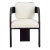 Mod Black Arched Arm Dining Chair For Sale