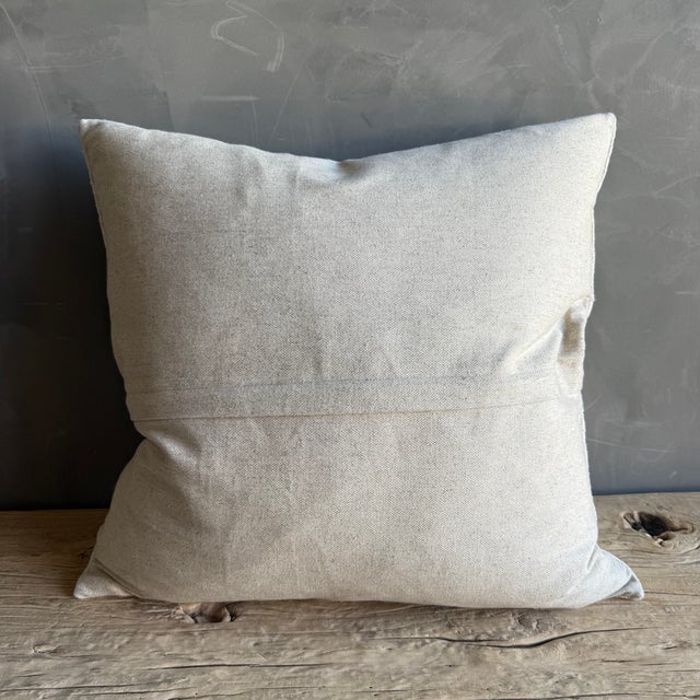 Vintage Rug Pillow Cover With Original Seams For Sale In Los Angeles - Image 6 of 6