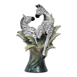 Franz Collection Jungle Beauties Safari Zebra Sculptural Porcelain Vase Fz00379 For Sale