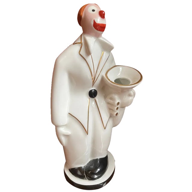 Art Deco Porcelain Figure Clown from Robj, France, 1920s For Sale
