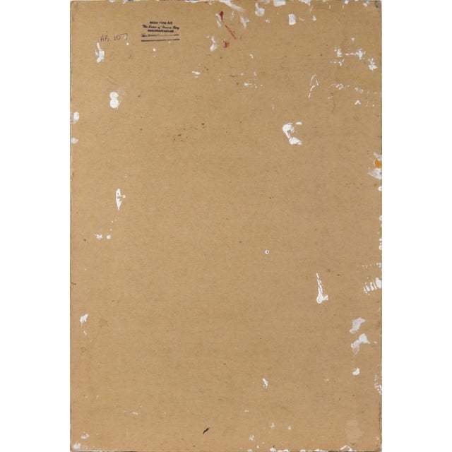 Paint Bay Area Abstract Expressionist Composition in Oil on Cardboard by Honora Berg For Sale - Image 7 of 7