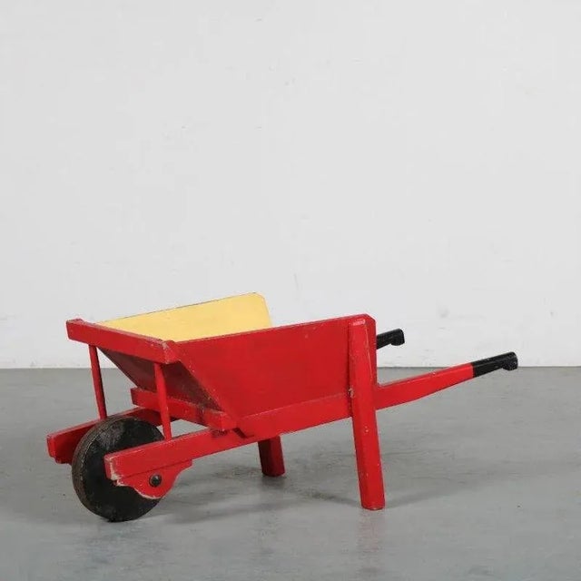 Red Children's Wheelbarrow, 1930s For Sale - Image 8 of 8