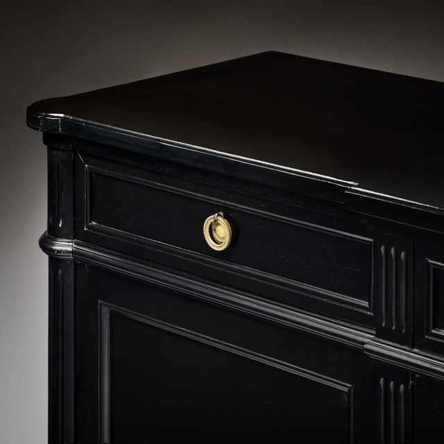 Antique French Louis XVI Buffet, Ebonized, Circa 1910 For Sale In Austin - Image 6 of 9