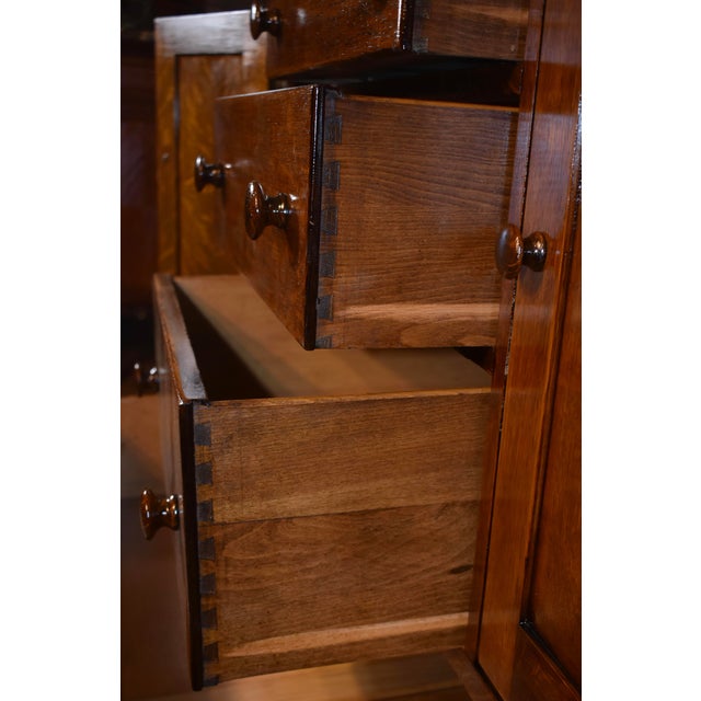 1910s Antique American Empire Tiger Oak Server / Sideboard Chairish