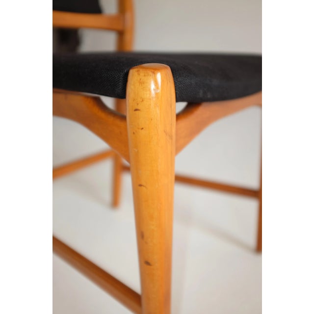 Black 1950s Set of 4 Swedish Dining Chairs For Sale - Image 8 of 10