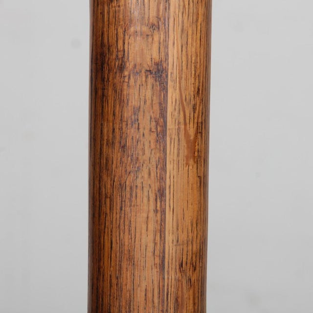 Brown Vintage Floor Lamp in Oak, 1950s For Sale - Image 8 of 11