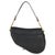 Black Grained Calfskin Medium Saddle Bag For Sale In New York - Image 6 of 9