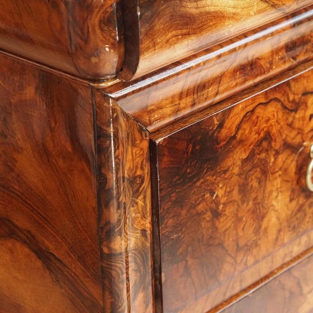 Louis-Philippe Walnut Chest of Drawers with Marble Top, 1850s For Sale - Image 12 of 18