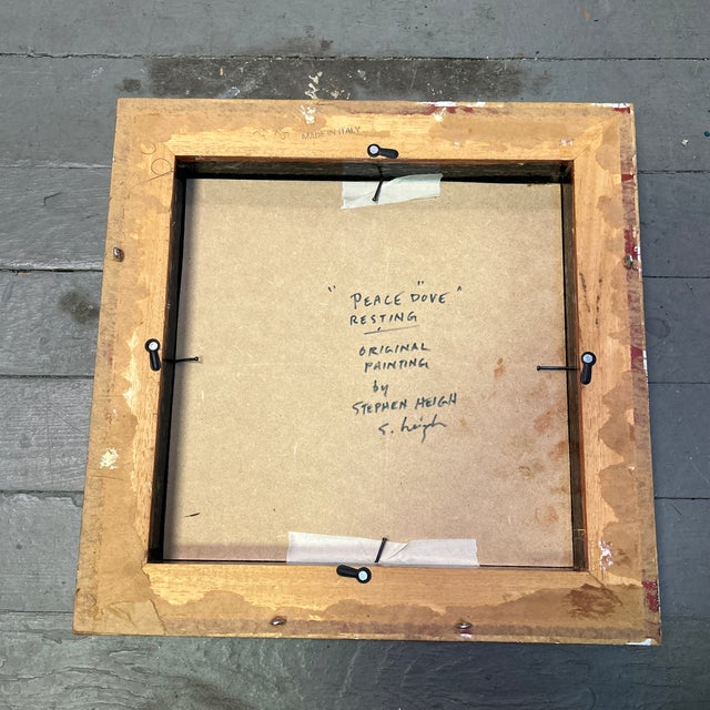 Contemporary Original “Peace Dove Resting” Painting by Stephen Heigh For Sale - Image 4 of 4