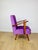 Vintage Loft Armchair in Purple Velvet, 1970 For Sale - Image 6 of 12