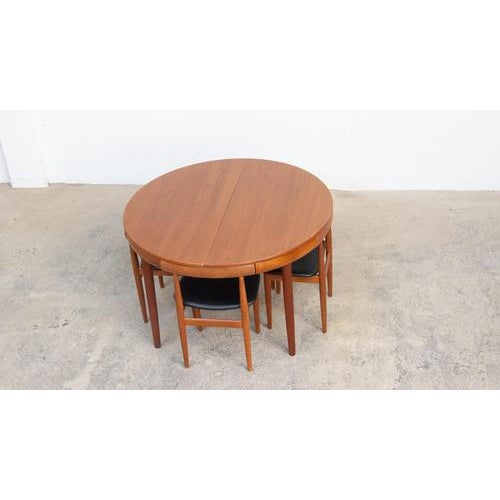 Black Roundette Dining Table and Chairs by Hans Olsen for Frem Røjle, 1960, Set of 5 For Sale - Image 8 of 11