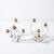 1950s Pair of Mid-Century Amorphic Crystal & Brass 4 Arm Candelabras Signed Schneider For Sale - Image 5 of 15