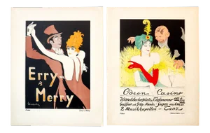 1922 Original German Art Deco Poster, Erry v. Merry; Odeon Casino (Recto/Verso)