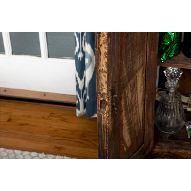 Brown Antique Indonesian Carved Marble Top Cabinet For Sale - Image 8 of 12