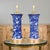 Mid 20th Century Mid Century Modern Porcelain Blue and White Table Lamps with Blooming Trees, a Pair For Sale In Atlanta - Image 6 of 12