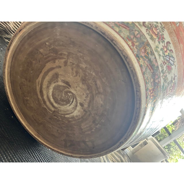Antique Monumental Chinese Rose Medallion Palace Fish Bowl For Sale In Savannah - Image 6 of 12
