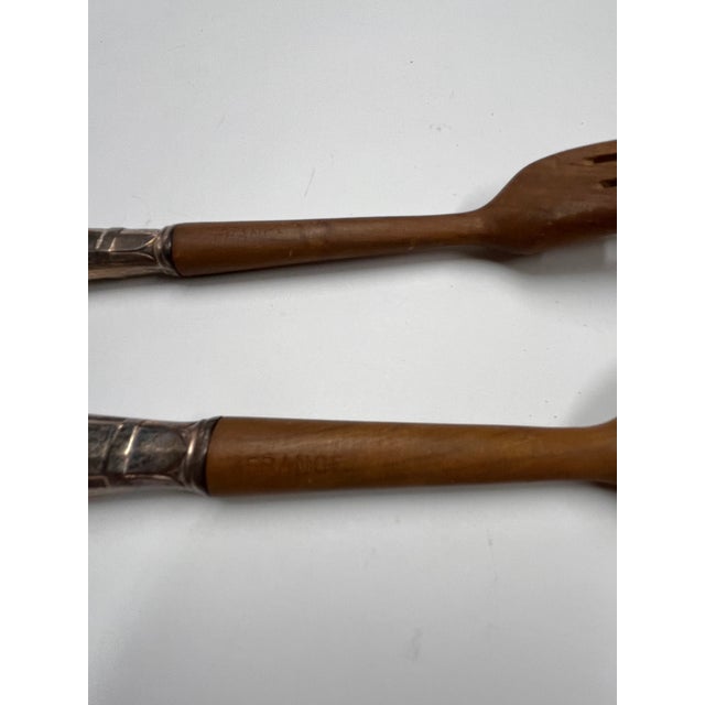French Antique Web Sterling Salad Serving Set/2 For Sale - Image 3 of 3