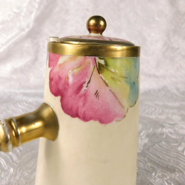 1930s 1930s Moritz Zdekauer Hand Painted and Signed Chocolate Pot For Sale - Image 5 of 11