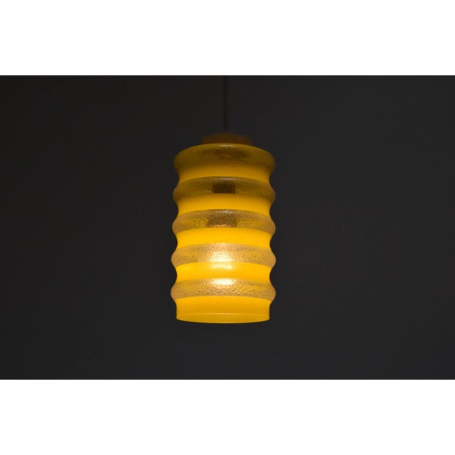 Glass Mid-Century Glass Pendant Lamp, 1960s For Sale - Image 7 of 8