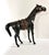 Traditional Vintage Black Equestrian Horse Sculpture With Leather Saddle & Bridle For Sale - Image 3 of 12