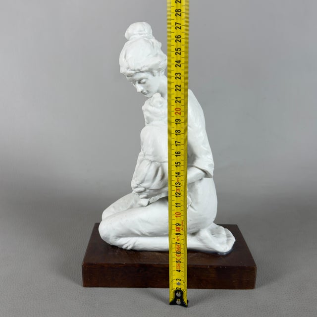 20th Century Maternity Sculpture in Biscuit Porcelain For Sale - Image 11 of 12