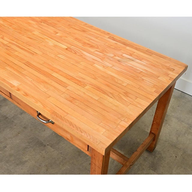 French 19th Century Butcher Block Dining-Work Table For Sale - Image 10 of 15