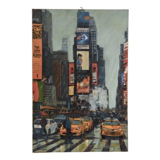 Patrice Guiraud, New York City in the Rain, 2017, Oil on Canvas For Sale