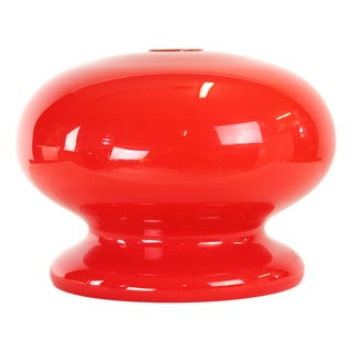 Mid-Century Red Opaline Glass Ceiling Light Shade from Opp Jihlava, Former Czechoslovakia, 1960s For Sale
