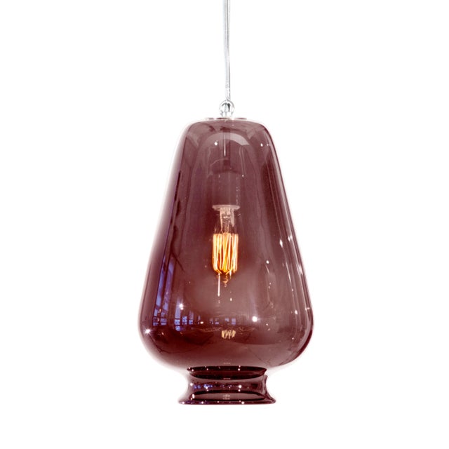 Not Yet Made - Made To Order Mars Pendant Light from the Versuvius Collection in Amethyst For Sale - Image 5 of 5