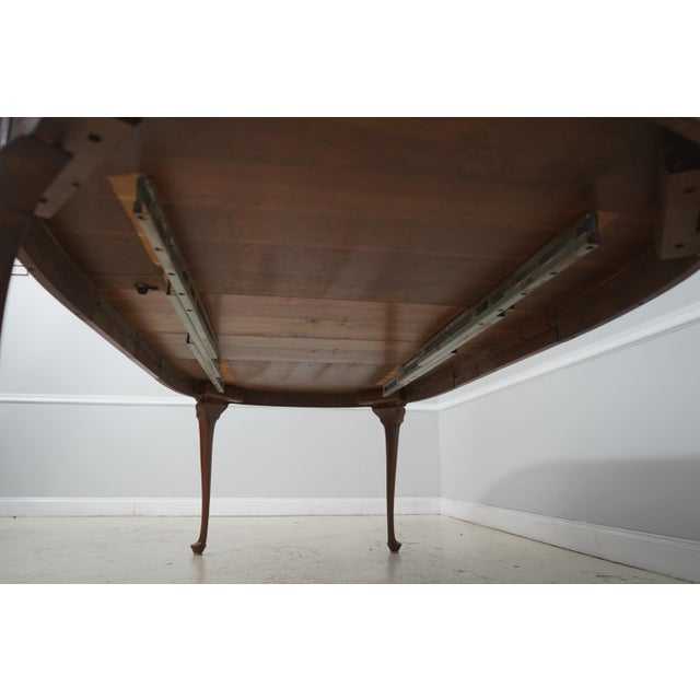 Stickley Queen Anne Cherry Dining Room Table W. 2 Leaves For Sale - Image 17 of 18
