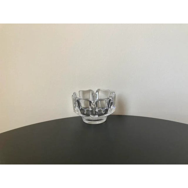 Scandinavian Crown Orrefors Crystal Catchall Bowl, Signed For Sale - Image 15 of 18
