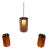 Mid-Century Modern German Copper Pendant Lamps, 1960s, Set of 3 For Sale