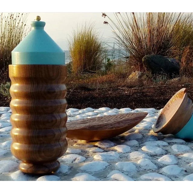 Wood Acquamarina Decorative Pieces by Meccani Studio for Meccani Design, Set of 2 For Sale - Image 7 of 9