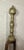 English Antique 18th Century Wrought Iron Turned Brass English Fireplace Tongs Tool 7 For Sale - Image 3 of 10