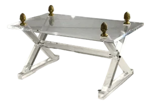 Neo-Classical Acrylic Glass Side Table, France, 1970s