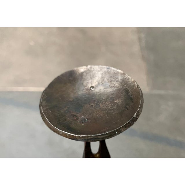 Mid-Century Wrought Iron Horseshoe Nail Art Piper Figurine, 1960s For Sale - Image 12 of 15