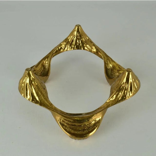 Metal Bronze Candelabra for 6 Candles, 1970s For Sale - Image 7 of 8