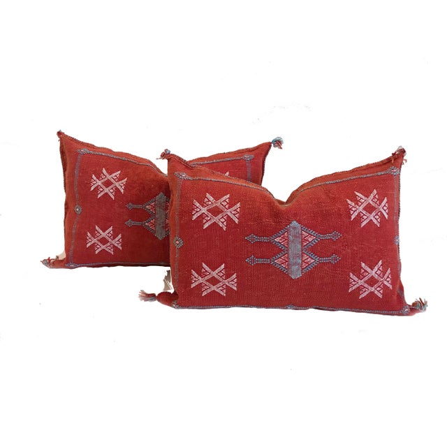 Handmade Cactus Silk Pillow Covers - a Pair For Sale - Image 10 of 10