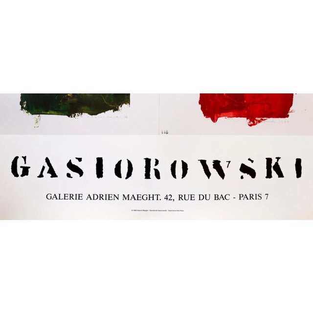 1990s 1995 French Exhibition Poster, Gerard Gasiorowski, Pots De Fleurs 117-118 For Sale - Image 5 of 5