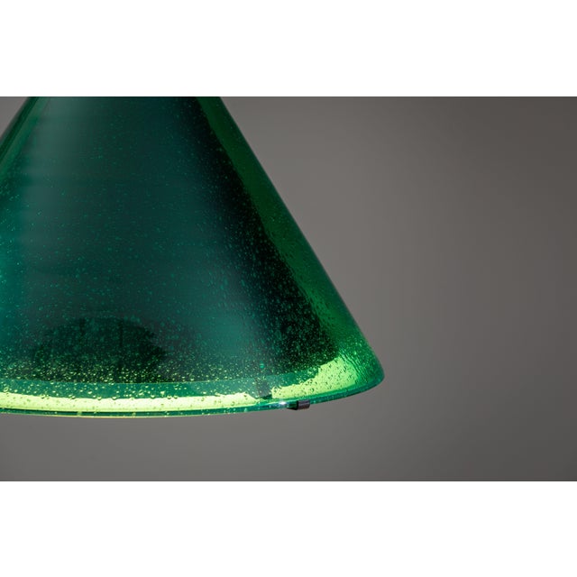 Metal Najade Pendantin Green Bubble Glass by Jonas Hidle, 1960s For Sale - Image 7 of 11