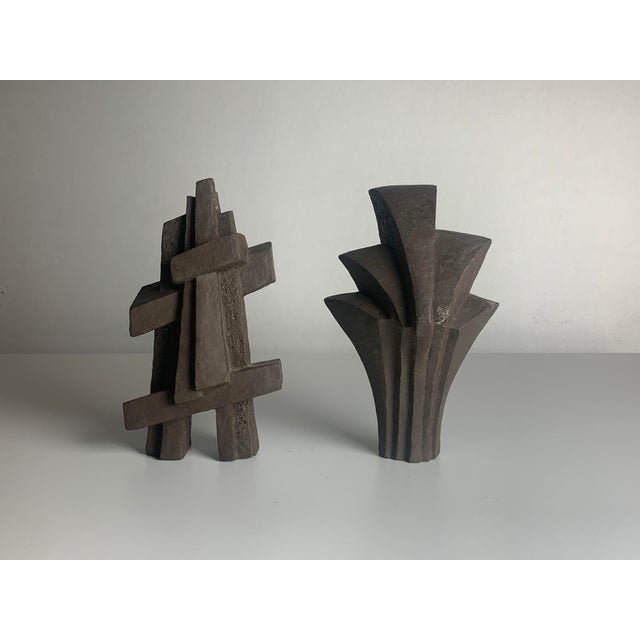 Brutalist Dutch Abstract Cast Concrete Sculptures, 1960s, Set of 2 For Sale - Image 4 of 18