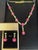 Bochic “Capri” Blue, Multi Sapphire & Ruby Necklace Set 18K Gold & Silver For Sale - Image 11 of 11