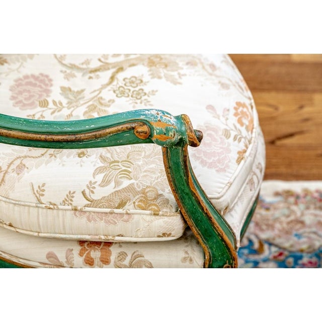 Extraordinary Pair of Antique French Louis XVI Style Painted Armchairs For Sale - Image 13 of 13