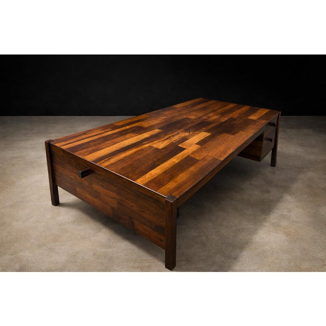 Brazilian Modern “Diplomata” Desk in Hardwood by Jorge Zalszupin, 1965 – Lot 554A For Sale - Image 9 of 16